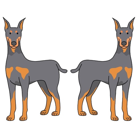 Signmission Doberman Pinscher Dog Decal, Dog Lover Decor Vinyl Sticker D-18-Doberman Pinscher